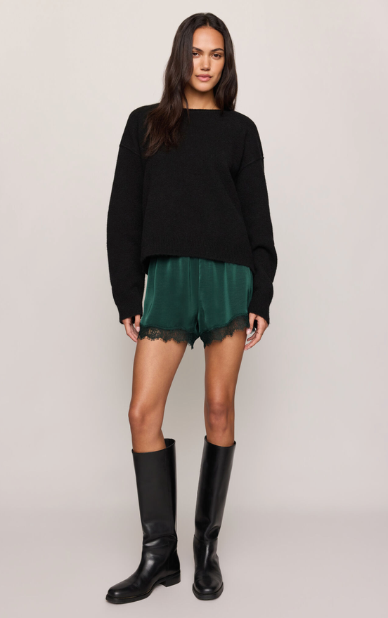Caprice Luxe Satin Lace Shorts